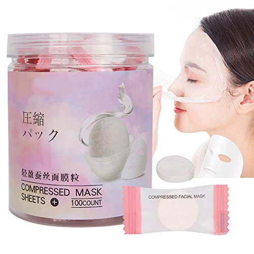 100pcs Compressed Facial Mask Sheet with Silk Porous Technology, Disposable M...