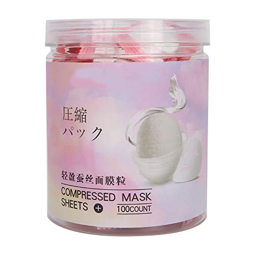100pcs Compressed Facial Mask Sheet with Silk Porous Technology, Disposable M...
