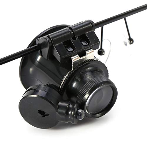 Eye Glasses Magnifier, 20X Magnification Single Eyeglass Magnifying Tool, LED...