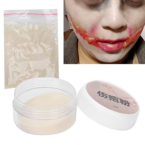 Halloween Fake Wound Scars Powder,Reusable Zombie Stage Special Effects Wound...
