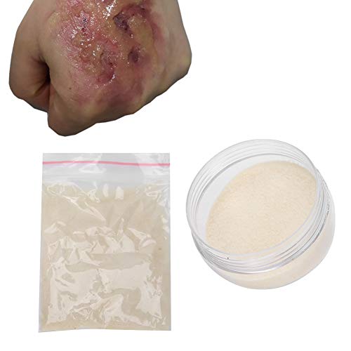 Halloween Fake Wound Scars Powder,Reusable Zombie Stage Special Effects Wound...