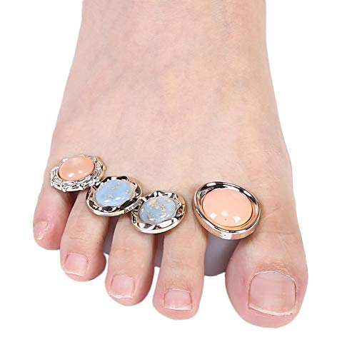 Toe Separator, 8 Pcs Washable Reusable Toe Separation Tool Pedicure Care, Sil...