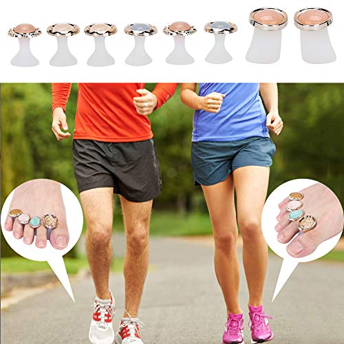Toe Separator, 8 Pcs Washable Reusable Toe Separation Tool Pedicure Care, Sil...