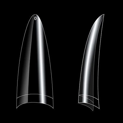BrtslBty Arcylic Nails Tips Stiletto Shape Fake Nails 504 Pcs Half Cover Arti...