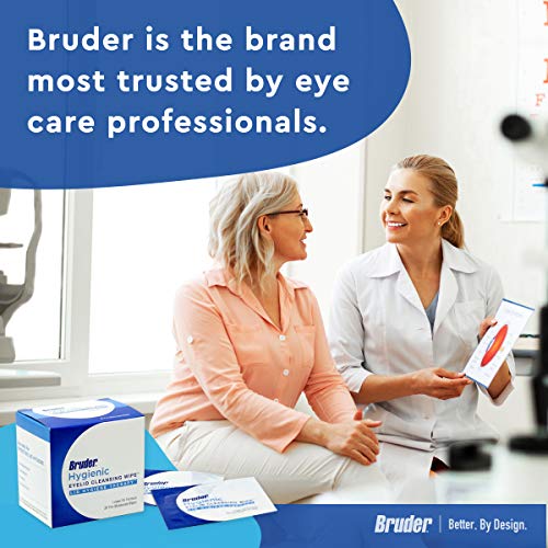 Bruder Hygienic Eyelid Cleansing Wipes | Rinse-Free Exfoliating Wipes Remove ...