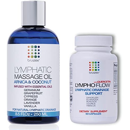 Lymphatic Massage Oil and Lymphatic Drainage Supplement I for Lipidema, Lymph...