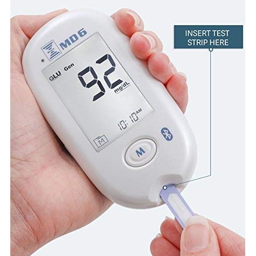 Bruno Pharma MD6 Blood Glucose Test Strips (50 Count) | Fast Absorption and A...