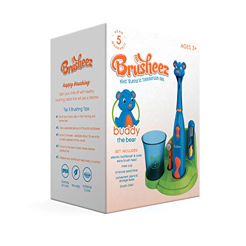 Brusheez® Kids Electric Toothbrush Set (Carnivore Edition) - Battery Operated...
