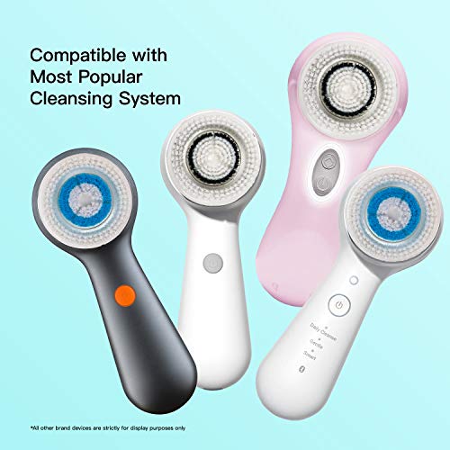 Brushmo Compatible Replacement Facial Cleansing Brush Heads (4-Pack)