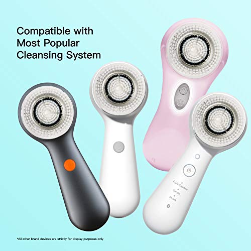 Brushmo Replacement Cleansing Brush Heads compatible with Sensitive Face Brus...