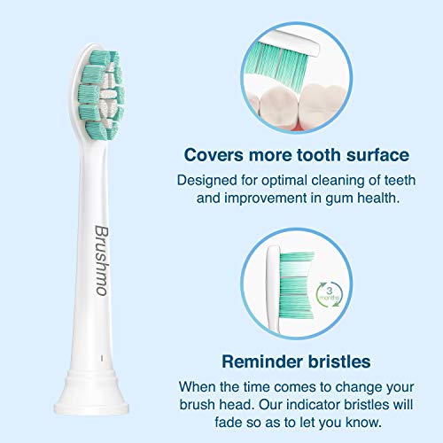 Brushmo Replacement Toothbrush Heads Compatible with Phillips Sonicare Electr...