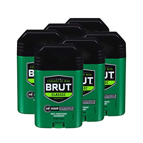 BRUT, Antiperspirant Deodorant, Solid, Classic, 2 oz., (6 Pack)