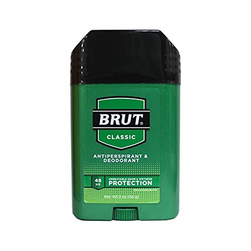 Brut Deodorant 2 Ounce Oval Solid Classic Scent(Anti-Perspirant) (59ml) (6 Pack)