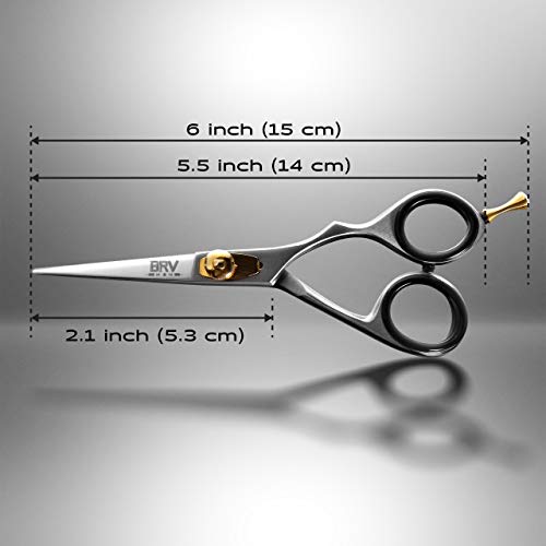 BRV MEN Mustache & Beard Scissors - 5.5" - 100% German Stainless Steel - Prof...