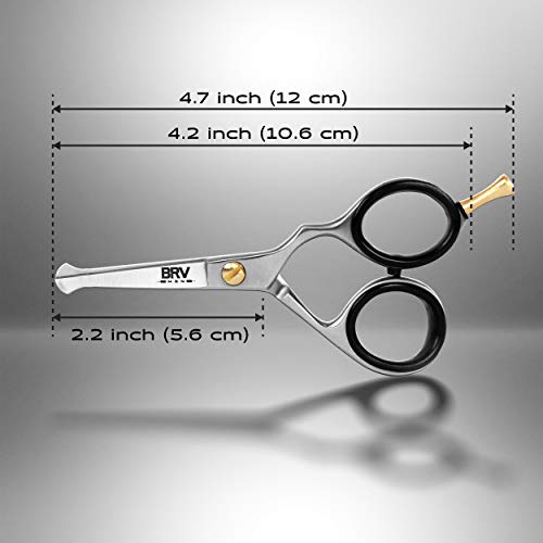 BRV MEN Rounded-Tip Blunt Scissors - Facial Hair, Beard, Mustache, Nose Hair,...