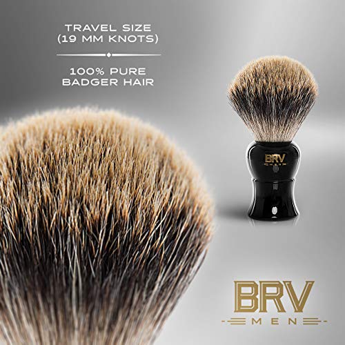 BRV MEN Shaving Brush - Pure Badger Hair - Badger Brush - Rich Lather - Shave...