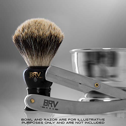 BRV MEN Shaving Brush - Pure Badger Hair - Badger Brush - Rich Lather - Shave...