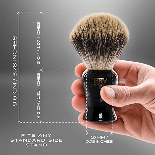 BRV MEN Shaving Brush - Pure Badger Hair - Badger Brush - Rich Lather - Shave...