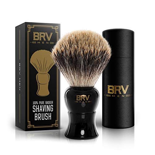 BRV MEN Shaving Brush - Pure Badger Hair - Badger Brush - Rich Lather - Shave...