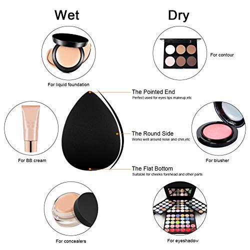 BS-MALL Makeup Brush Set 11Pcs Bamboo Synthetic Kabuki Brush Set Foundation P...