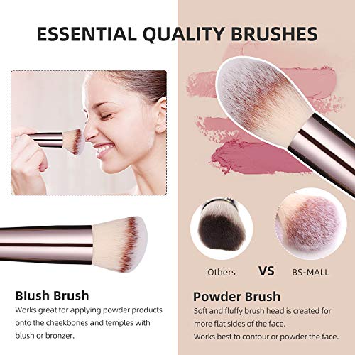 BS-MALL Makeup Brush Set 18 Pcs Premium Synthetic Foundation Powder Concealer...