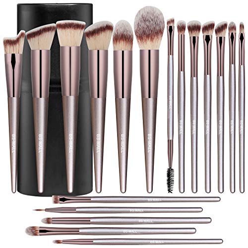 BS-MALL Makeup Brush Set 18 Pcs Premium Synthetic Foundation Powder Concealer...