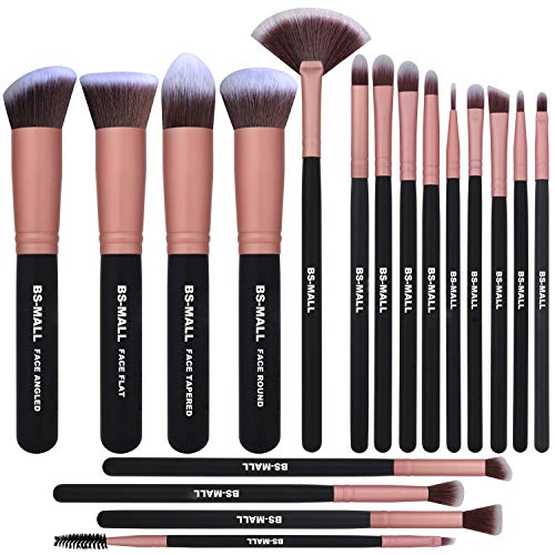 BS-MALL Makeup Brushes 18pcs Premium Synthetic Professional Eye Brushes Kit f...
