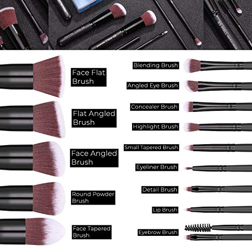 BS-MALL(TM) Premium 14 Pcs Synthetic Foundation Powder Concealers Eye Shadows...