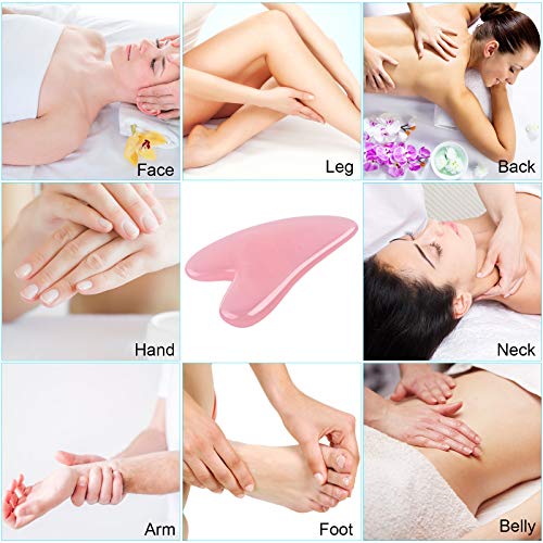 Gua Sha, Gua Sha Facial Tools, Gua Sha Trigger Point Massager Tool with Smoot...