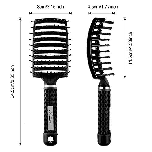 Hair Brush, Curved Vented Brush Faster Blow Drying, Professional Curved Vent ...