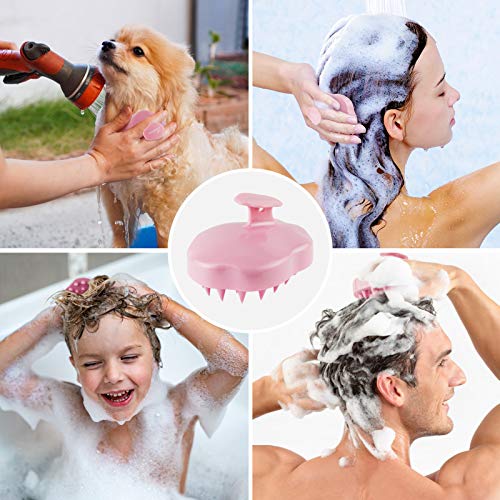Hair Scalp Massager Shampoo Brush，Soft Silicone Hair Brush for Wet Dry Oily ...