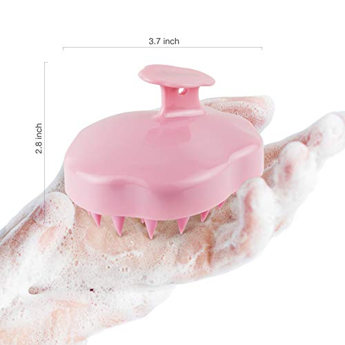 Hair Scalp Massager Shampoo Brush，Soft Silicone Hair Brush for Wet Dry Oily ...