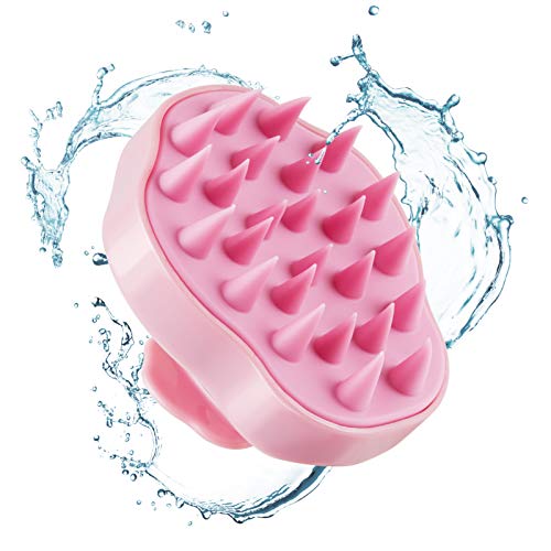 Hair Scalp Massager Shampoo Brush，Soft Silicone Hair Brush for Wet Dry Oily ...