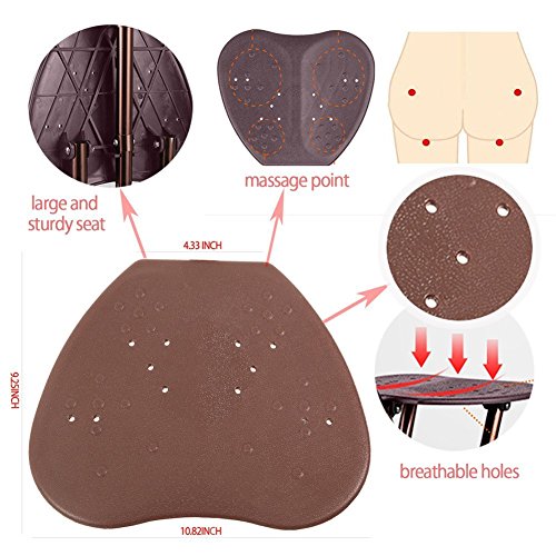 Folding Walking Cane Seat Sturdy Adjustable Height with LED Light Cushion for...