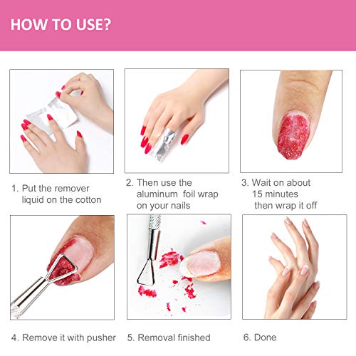 Gel Nail Polish Remover - Gel Polish Remover Wraps BTArtbox Nail Foil Wraps 2...