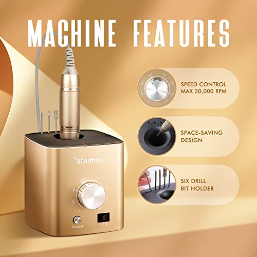 Nail Drill for Acrylic Nails, Professional Nail Drill Machine with Foot Pedal...