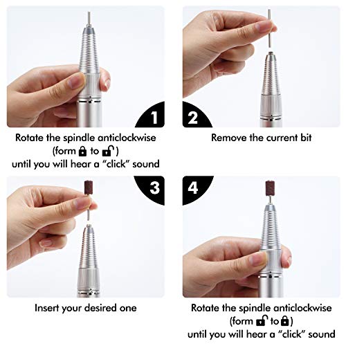 Professional Portable Nail Drill - Efile Nail Drill, BTArtbox 30000RPM Nail D...