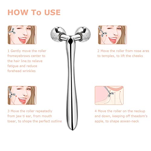 Face Roller Facial Roller Massager Facial&Body Beauty Roller Skin Care Tool f...