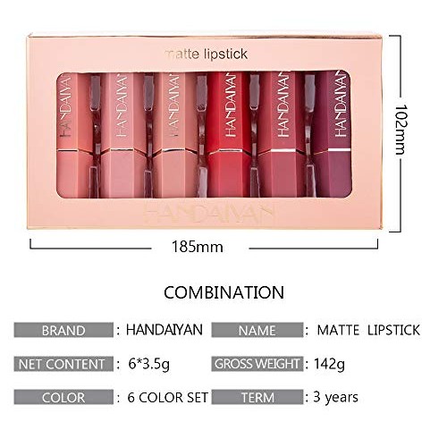 Skynest 6 PCS Vivid Colours Lipstick Set, Long Lasting, Moisturizing, Creamy ...