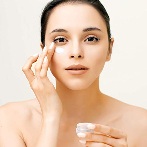 100 Count Sample Jars 20g Plastic Sample Container with Lids and 10 Pieces Co...