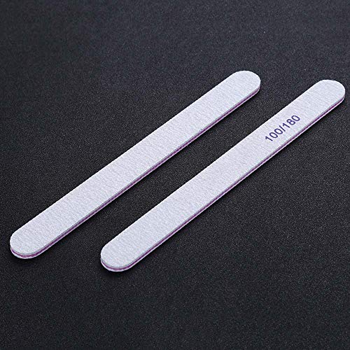 100 Pieces Nail Files 100/180 Grit Double Sided Emery Board Manicure Pedicure...
