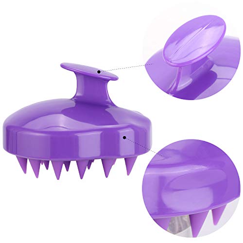 2 Pcs Hair Scalp Massager Brush Shower Head Massager Dandruff Scrubber for Cu...