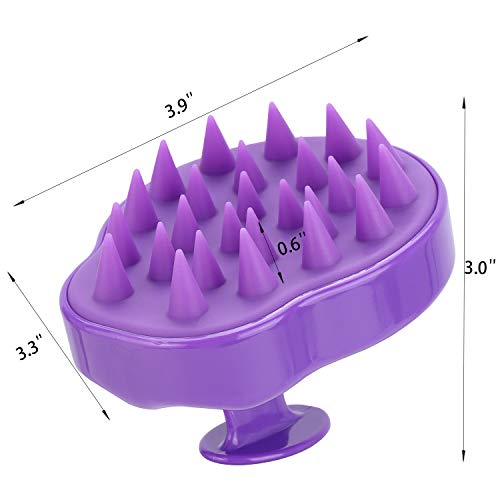 2 Pcs Hair Scalp Massager Brush Shower Head Massager Dandruff Scrubber for Cu...