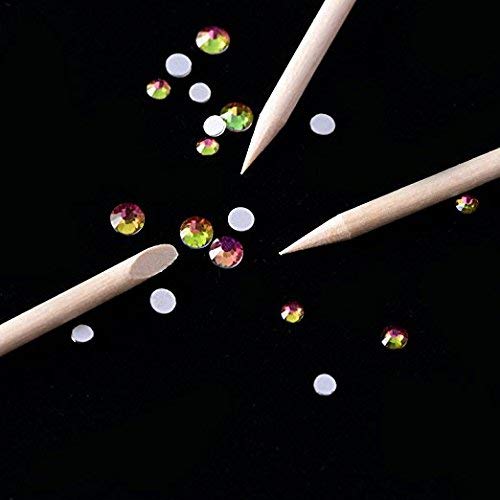 300 Count Orange Wood Stick 4.5 inch Cuticle Pusher Remover Nail Art Manicure...