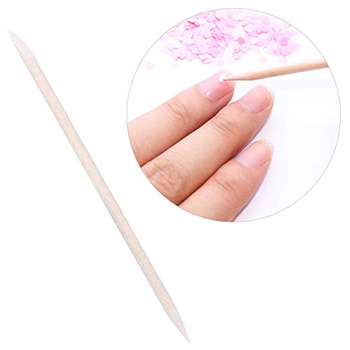 300 Count Orange Wood Stick 4.5 inch Cuticle Pusher Remover Nail Art Manicure...