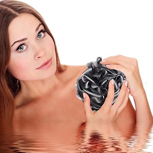 4 Pieces Shower Loofahs 75g/pcs Bath Sponge Body Loofahs Shower Pouf Mesh Pou...