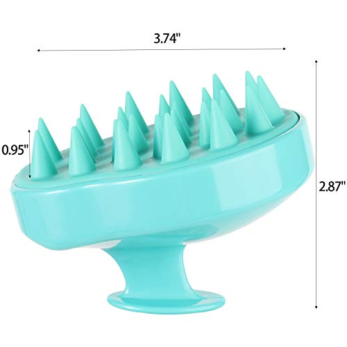 4 Pieces Silicone Hair Scalp Massager Shampoo Brush Shower Scalp Cleansing Br...