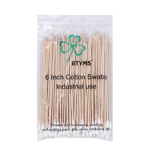 400 Count 6 Inch Long Cotton Swabs with Wooden Handles Cotton Tipped Applicat...