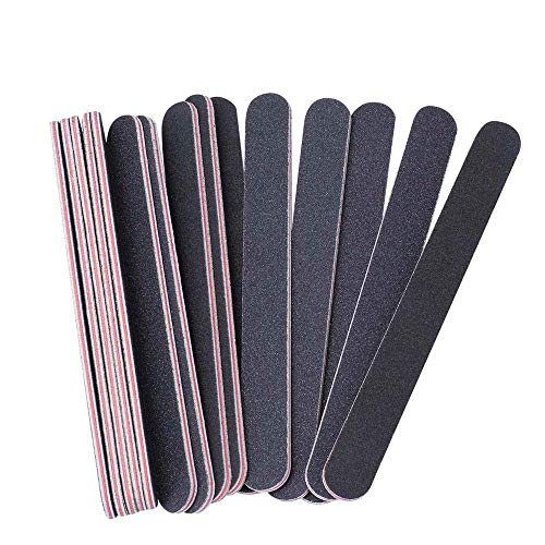 BTYMS 25Pcs 180/240 Grit Nail Files for Acrylic Nails Professional Coarse Emo...