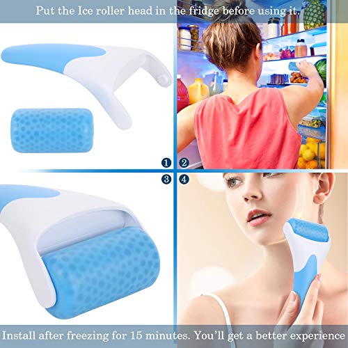 Facial Ice Roller for Face & Eye Puffiness, Ice Face Roller Skin Care Tool Co...